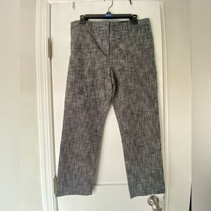 Ann Taylor Textured Black and Gray Ankle Pants
